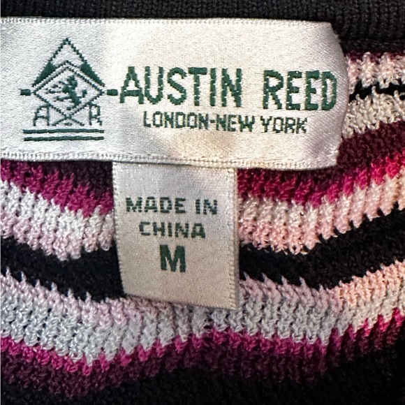 Austin Reed zigzag-woven multicolor scoop neck sweater. Size M - Picture 3 of 8